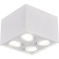 TRIO led opbouwspot | Vierkant | Biscuit | Wit | 4x GU10 fitting