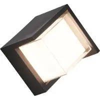 TRIO Wandlamp buiten | Puno | Vierkant | 3000K | Zwart | IP54 | 8W