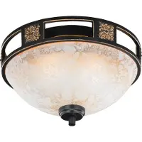 TRIO Plafondlamp CAECILIA, dimbaar, crème / amber, Woon-/ Eetkamer, Glas, Modern, plafondlamp