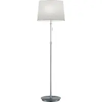 TRIO vloerlamp Lyon 138cm metaalgrijs