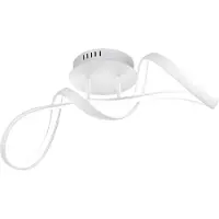RL LED-plafondlamp Perugia, dimbaar, wit / opaal, Hal, metaal, Modern, LED plafondlamp