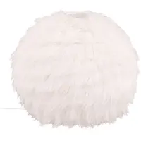 TRIO Stoffen tafellamp Furry crème Ø 30cm