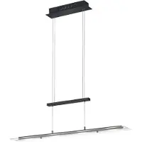 TRIO Glazen hanglamp Milos zwart