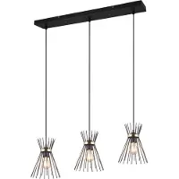 TRIO Hanglamp Rod design zwart 3-lichts