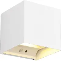 RL LIVE YOUR LIGHT REALITY TALENT - Wandlamp - Wit mat - incl. 2x SMD 1W - Oplaadbaar - Draadloos - Beweginssensor - Schemeringssensor - Accuvoeding - Buitenverlichting - IP44