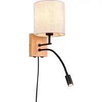 TRIO Landelijke Wandlamp Nilam Ronde Kap