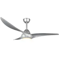 TRIO Plafondventilator met lamp Alesund titaan