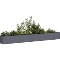 vidaXL Plantenbak 360x40x40 cm koudgewalst staal antracietkleurig