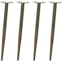 vidaXL Console tafelpoten conische vorm 4 st 72-73 cm staal naturel