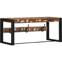 vidaXL Kapstok 80x35x35 cm massief gerecycled hout meerkleurig