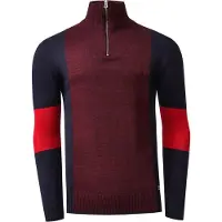 Rusty neal Fijn gebreide trui in colorblock-stijl met opstaande kraag