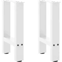 vidaXL Salontafelpoten 2 st 28x(42-43) cm staal wit