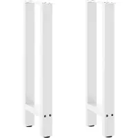 vidaXL Console tafelpoten 2 st 38x(72-73) cm staal wit