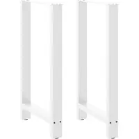 vidaXL Bartafelpoten 2 st 60x(100-101) cm staal wit