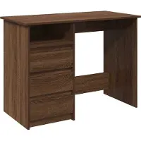 vidaXL Bureau 102x50x75 cm bewerkt hout bruin eikenkleurig