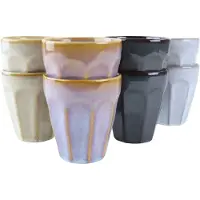OTIX Koffiekopjes - 8 Stuks - 200 ml - Zonder Oor - Koffietassen - Porselein - Hittebestendig - FELCE