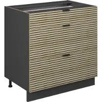 Vicco Fame-Line Keukenonderkast – 80 cm met 3 laden, WB Marmer Eiken paneel