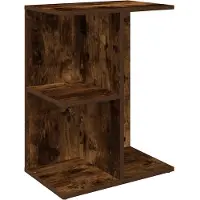vidaXL Nachtkastje 46,5x29x61 cm bewerkt hout gerookt eikenkleurig