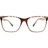 Montour Leesbril - NOA - plus 1.50 - Vierkant Model - Print Brown - Dames - Heren - Unisex