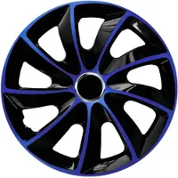 NRM - Stig Extra Wieldoppen 15" - Blauw & Zwart- set van 4 stuks - ABS / Duurzaam / Resistant