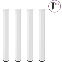 vidaXL Bartafelpoten 4 st 100-102 cm staal wit