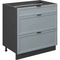 Vicco Fame-Line Keukenonderkast – 80 cm met 3 laden, zonder werkblad Licht blauw-grijs