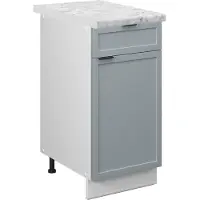 Vicco Fame-Line Keukenonderkast – 40 cm, WB Marmer Licht blauw-grijs