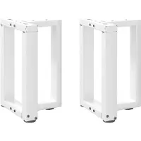 vidaXL Salontafelpoten 2 st T-vormig 28x25x(42-43) cm staal wit