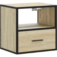 vidaXL Nachtkastje wandgemonteerd 40x31x39,5 cm sonoma eikenkleurig