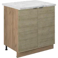 Vicco Fame-Line Gootsteenonderkast – 80 cm, WB Marmer Eiken paneel