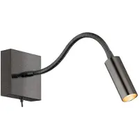 Argon Wandlamp Ojos, zwart, Slaapkamer, metaal, Modern, wandlamp