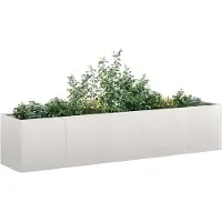vidaXL Plantenbak 200x40x40 cm roestvrij staal