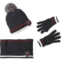 Vertbaudet Set muts + snood + handschoenen voor jongens van geribbeld tricot marineblauw