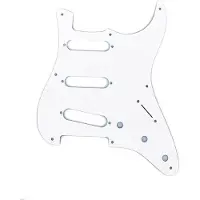 Fender 992017000 pickguard ‘57 Vintage Strat, SSS, 8 screw holes, 1-ply, white