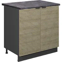Vicco Fame-Line Wastafelkast – 80 cm met legplank, WB Antraciet Eiken paneel