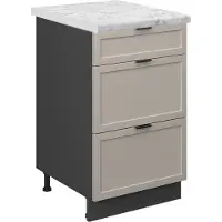 Vicco Keukenonderkast Fame-Line, GrijsBeige/Antraciet, 50 cm, WB Marmer