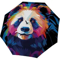 Doppler Paraplu Modern.Art Long Automatic Panda Kleurrijke