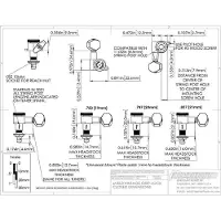 Hipshot HS6K1VEL0CS Vintage gitaar tuner upgrade kit, 6 inline Grip-Lock, closed chroom staggered
