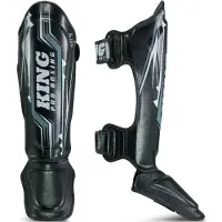 King Pro Boxing Kickboks Scheenbeschermers KPB/SG Spartan 1 Zwart - M