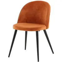 Svea - Zako eetkamerstoel - velvet - oranje