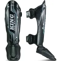 King Pro Boxing Kickboks Scheenbeschermers KPB/SG Spartan 1 Zwart - XL