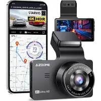 AZDome M63 Pro 1CH dashcam - Ultra 4K resolutie - Wifi - Gps - Parkeerstand - 64gb Micro SD - 3.0 inch Lcd - dashcam voor auto