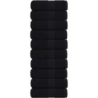 vidaXL Washandjes FROGN 10 st 30x30 cm 360 g/m² zwart