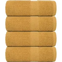 vidaXL Washandjes FROGN 4 st 30x30 cm 360 g/m² goud