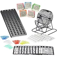 HOT Games Bingomolen - Strategisch spel - 20 cm hoogte met 75 ballen - Zwart