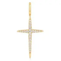 Ania Haie AH NC048-31G Pop Charms Dames Hanger - Kruis - Sieraad - Zilver - Goudkleurig - 925 Zilver - 12 mm breed - 19 mm lang