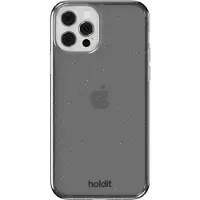 Holdit Glitter Case voor de Apple iPhone 12 (Pro) - Zwart