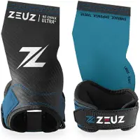 ZEUZ Ultra No Chalk Plus Fingerless Grips voor Fitness & CrossFit – Sport Handschoenen – Turnen – Gymnastics – Blauw & Zwart – Maat L