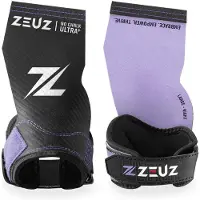 ZEUZ Ultra No Chalk Plus Fingerless Grips voor Fitness & CrossFit – Sport Handschoenen – Turnen – Gymnastics – Lila & Zwart – Maat XL