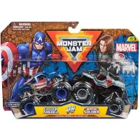 Monster Jam Marvel Captain America vs. Winter Soldier vrachtwagen, meerkleurig. Geschikt voor kinderen, meerkleurig, one size